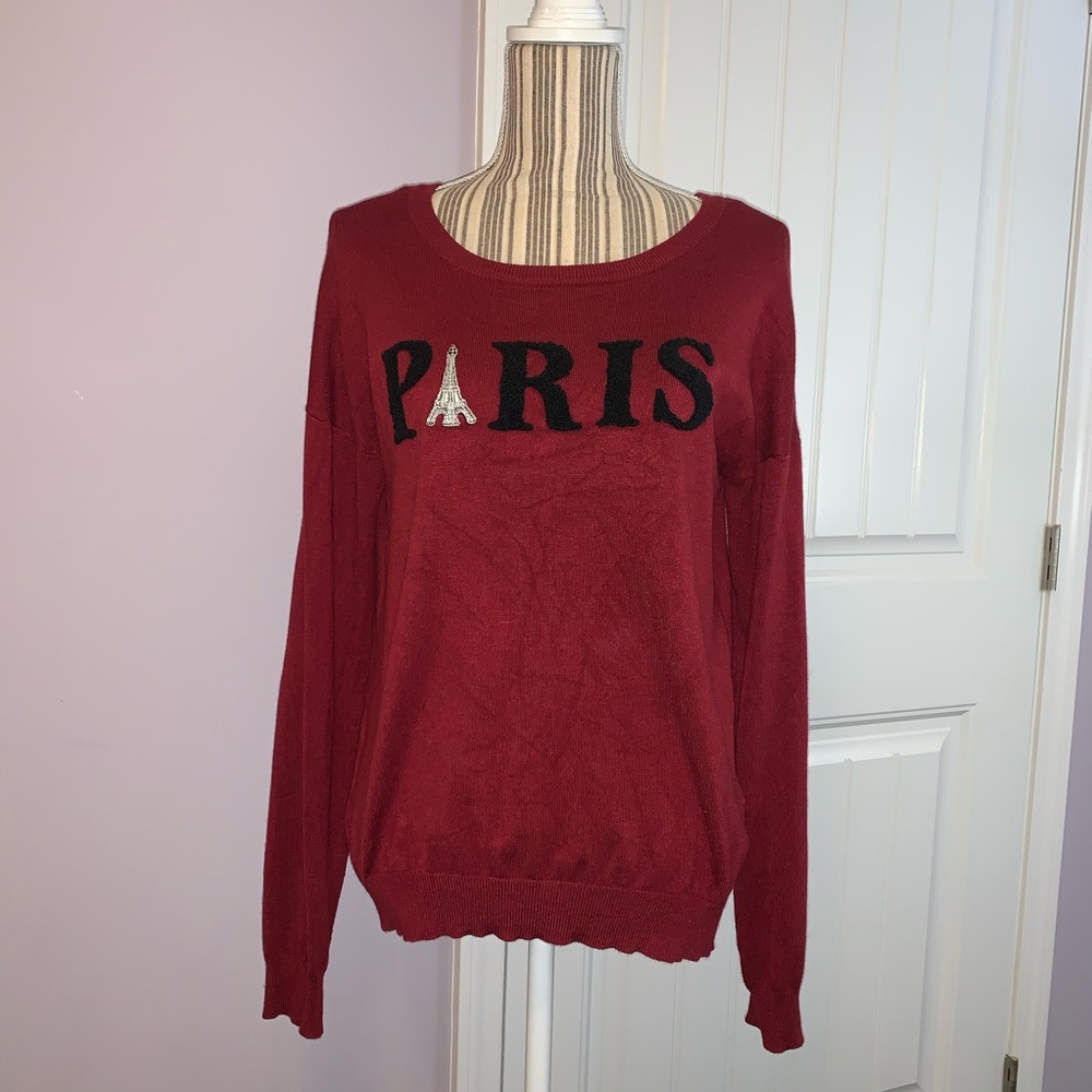 Paris Soft Dark Red sweater